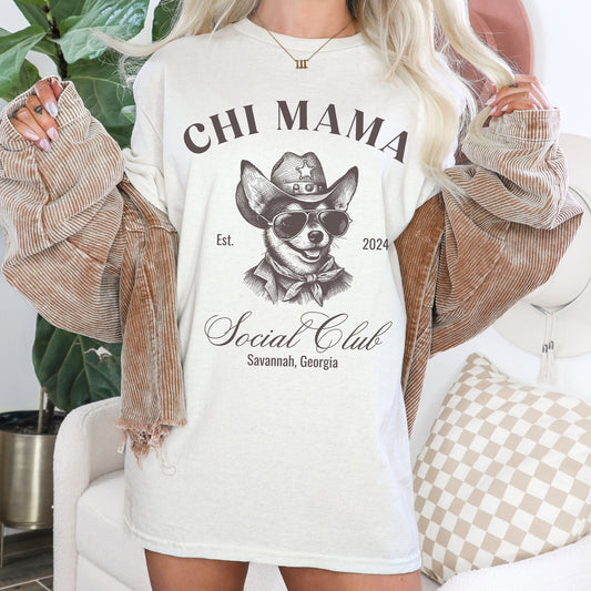 Chihuahua Shirt | Chi Grandma Gifts | Comfort Colors | Small Dog Breed | New Dog Shirt | Social Club Shirt | Chi Mama Gift | Martini Shirt