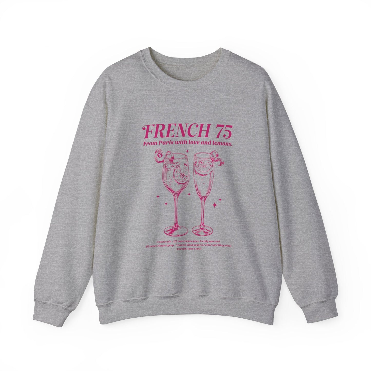 French 75 Sweatshirt, Bride Crewnecks, Bachelorette Party Cocktail Social Club Shirt, Champange Aesthetic Gifts, Margarita themed Shirts