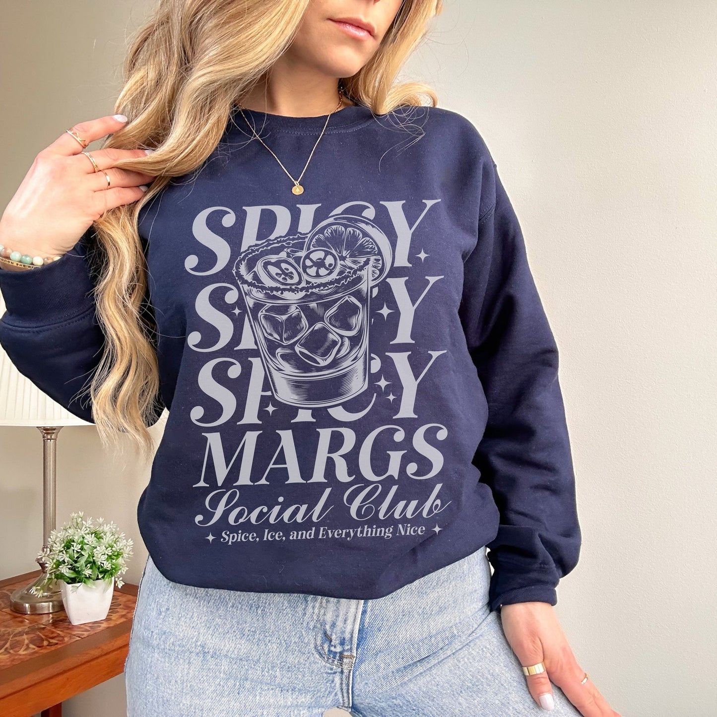 Spicy Marg Sweatshirt, Bride Crewneck, Bachelorette Party Cocktail Social Club, Champange Shirt, Aesthetic Gifts, Margarita themed Shirts