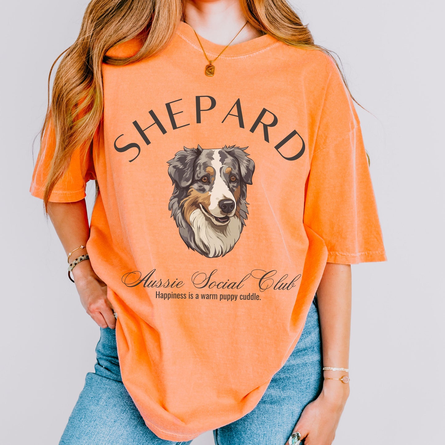 Australian Shepard Shirt | Dog Mama T-shirt | Dog Grandma Gift | Birthday Gift for her | Social Club Shirt | Big Dog Breed | Fun Dog T-Shirt