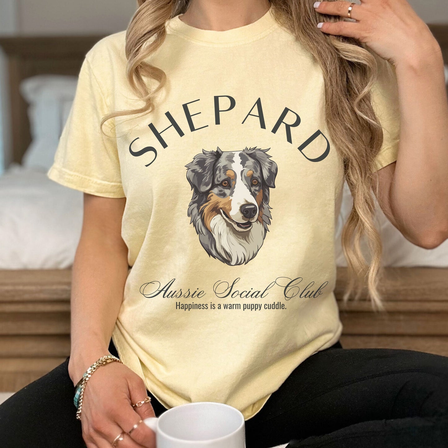 Australian Shepard Shirt | Dog Mama T-shirt | Dog Grandma Gift | Birthday Gift for her | Social Club Shirt | Big Dog Breed | Fun Dog T-Shirt