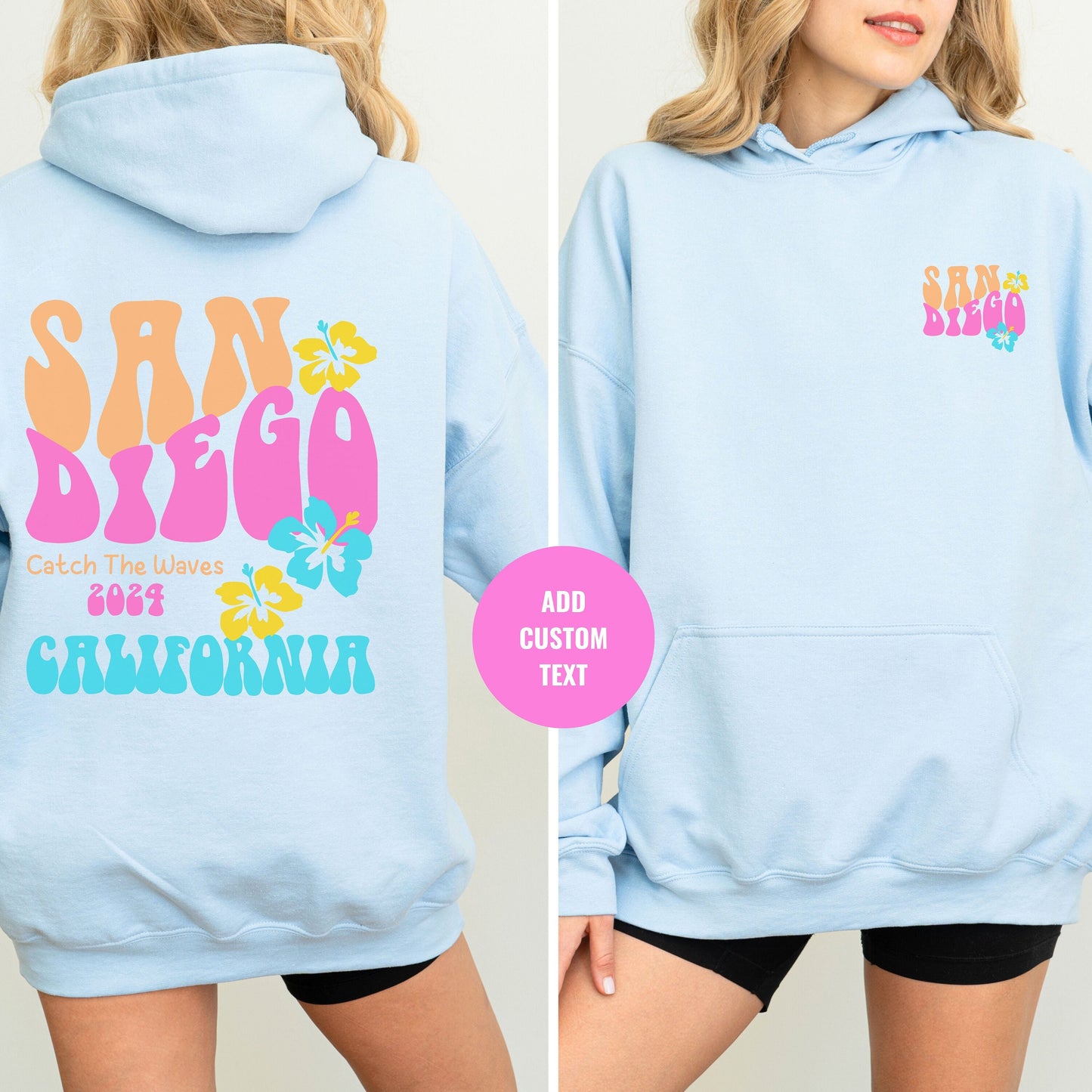 San Diego hoodie, Surfer sweatshirt, Trendy Beach sweatshirt, Retro California sweatshirt, Family Cruise Shirt, Personalized Beach hoodie