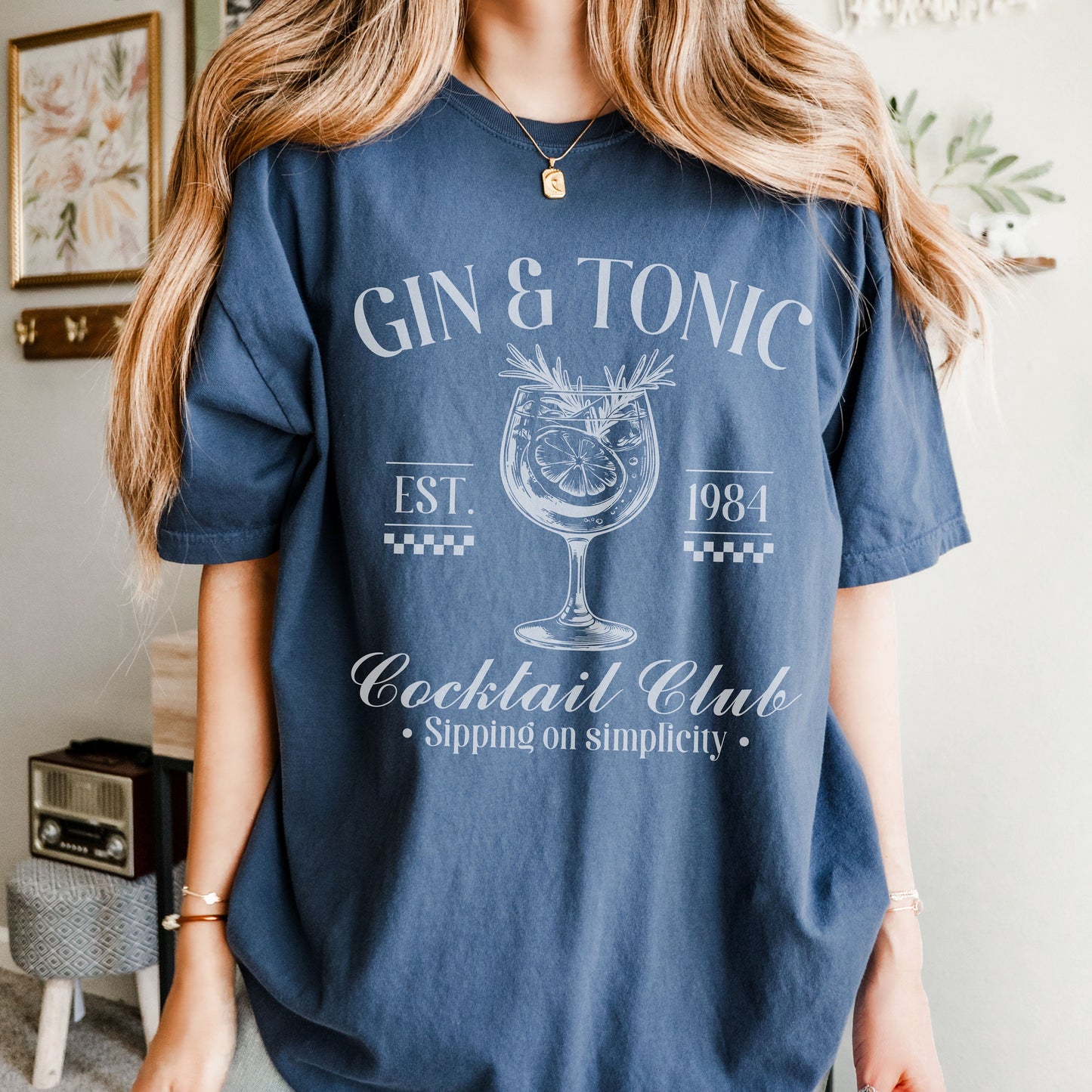 Gin and Tonic shirt, Bride Tees, Bachelorette Party Cocktail Social Club Shirt, On Cloud 9 Shirt, Aesthetic Gifts, Cocktail themed Shirt