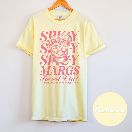 Spicy Margs shirt, Bride Tees, Bachelorette Party Cocktail Social Club Shirt, On Cloud 9 T Shirt, Aesthetic Gifts, Margarita themed Shirts