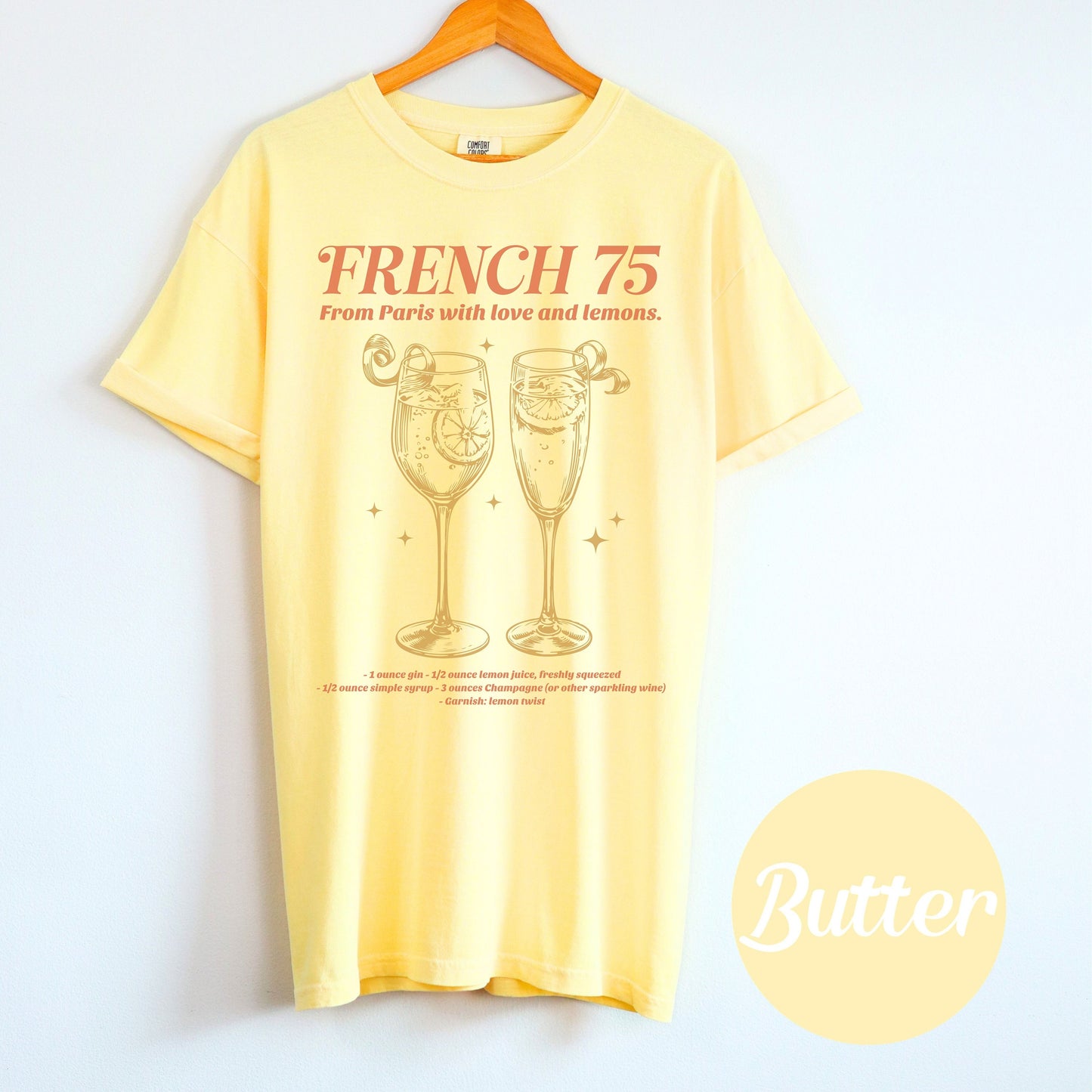 French 73 shirt, Summer Tees, Bachelorette Party Cocktail Social Club Shirt, On Cloud 9 Shirt, Aesthetic Gifts, Champagne themed Bride Shirt