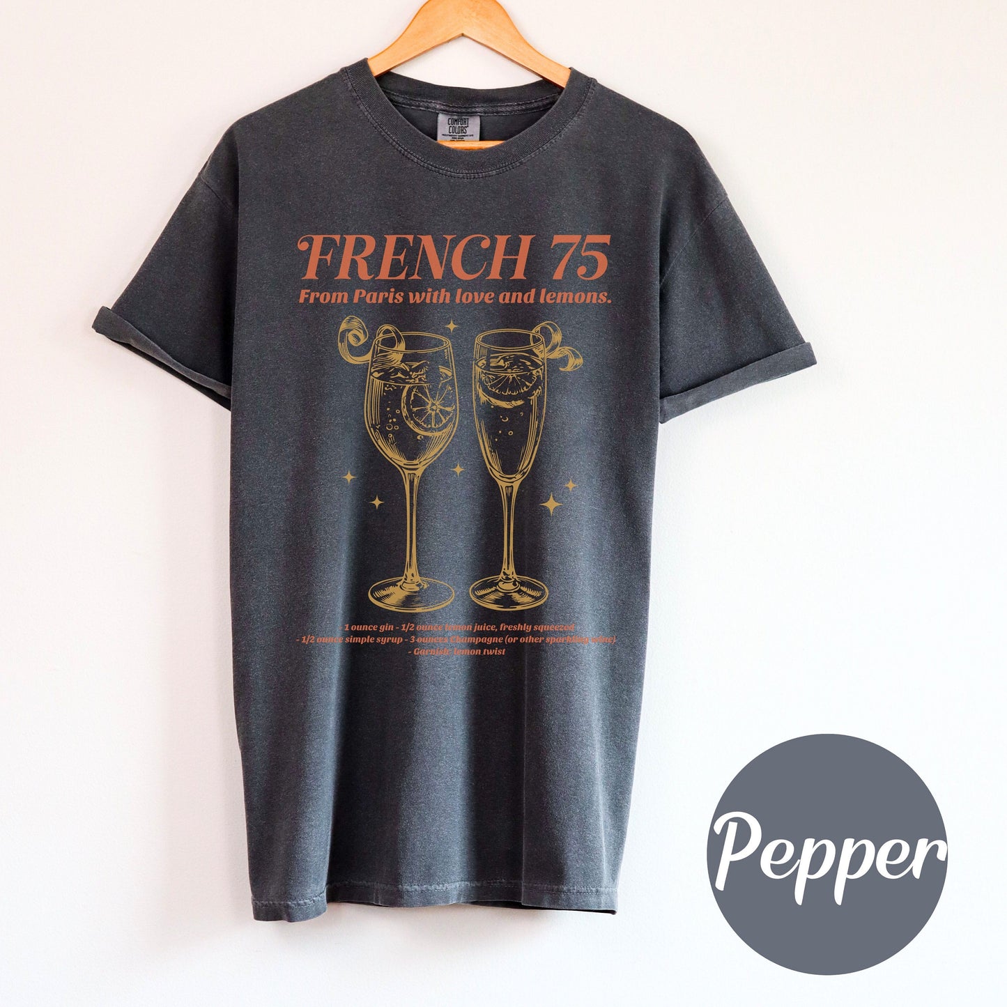 French 73 shirt, Summer Tees, Bachelorette Party Cocktail Social Club Shirt, On Cloud 9 Shirt, Aesthetic Gifts, Champagne themed Bride Shirt