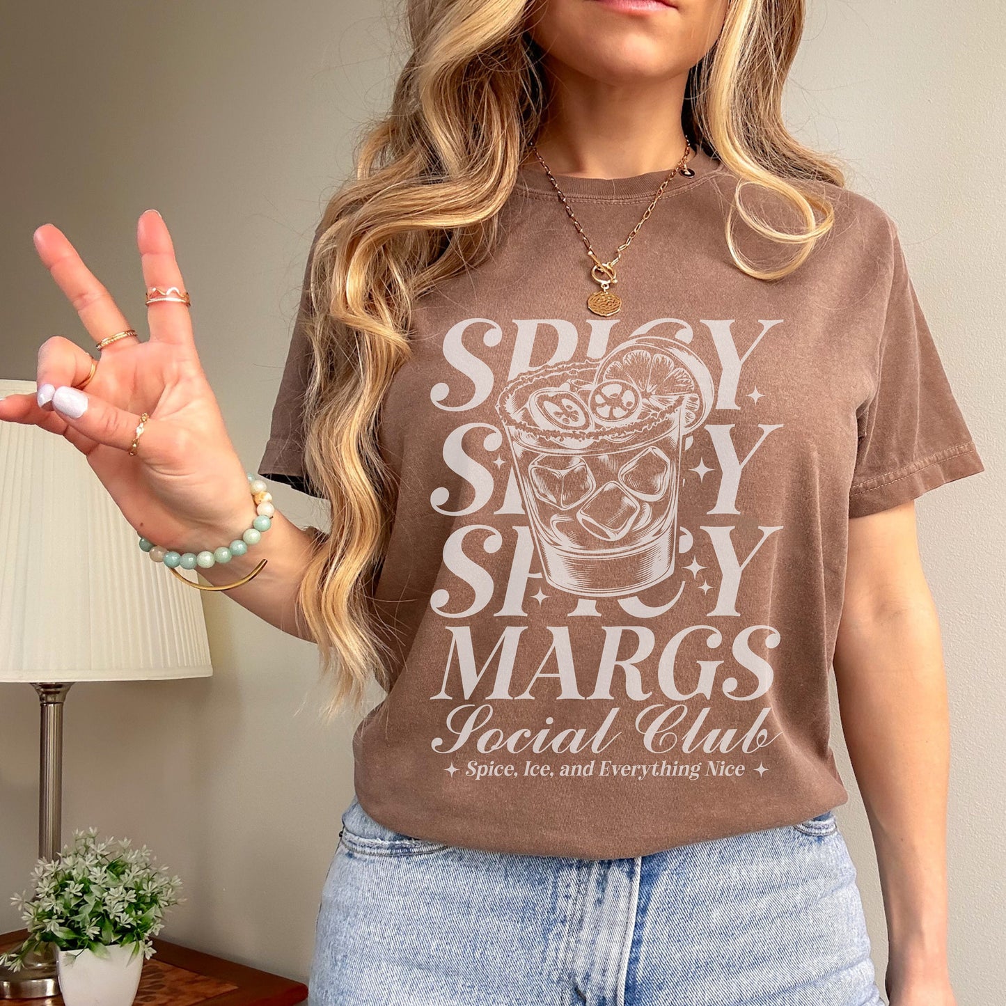 Spicy Margs shirt, Bride Tees, Bachelorette Party Cocktail Social Club Shirt, On Cloud 9 T Shirt, Aesthetic Gifts, Margarita themed Shirts