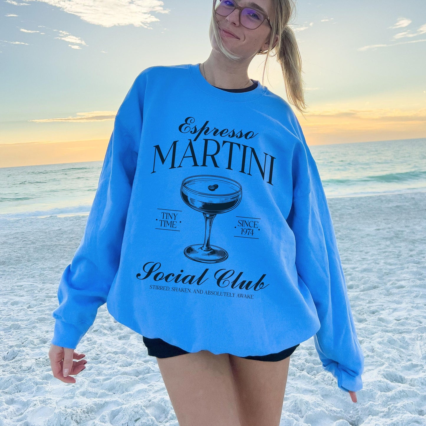 Espresso Martini Sweatshirt, Preppy Bride Crewnecks, Bachelorette Party Cocktail Social Club Shirt, Aesthetic Gifts, Margarita themed Shirts