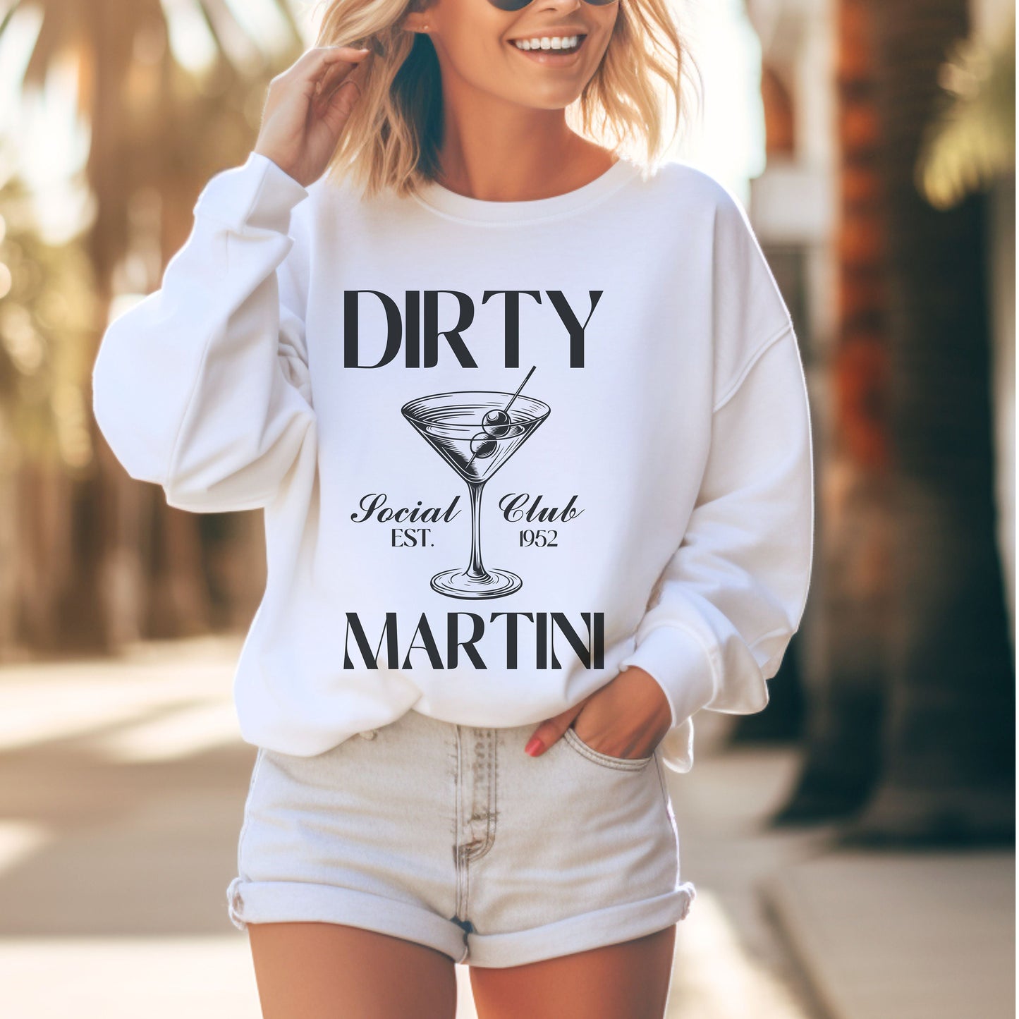 Dirty Martini Sweatshirt, Preppy Bride Crewnecks, Bachelorette Party Cocktail Social Club Shirt, Aesthetic Gifts, Margarita themed Shirts