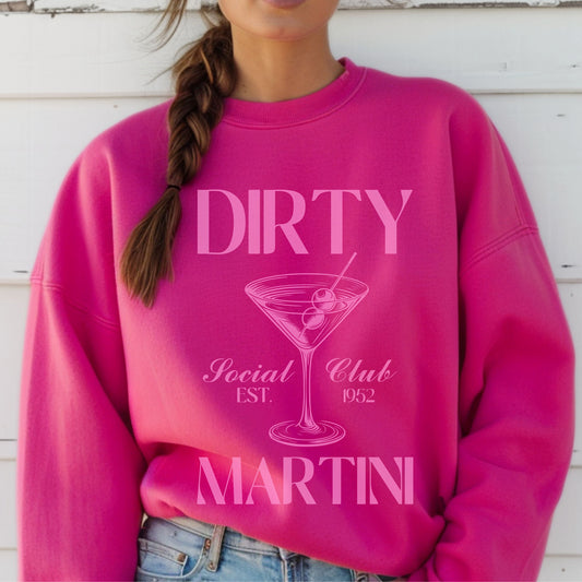 Dirty Martini Sweatshirt, Bride Crewneck, Bachelorette Party, Margs Cocktail Social Club Shirts, Aesthetic Gifts, Margarita themed Shirts