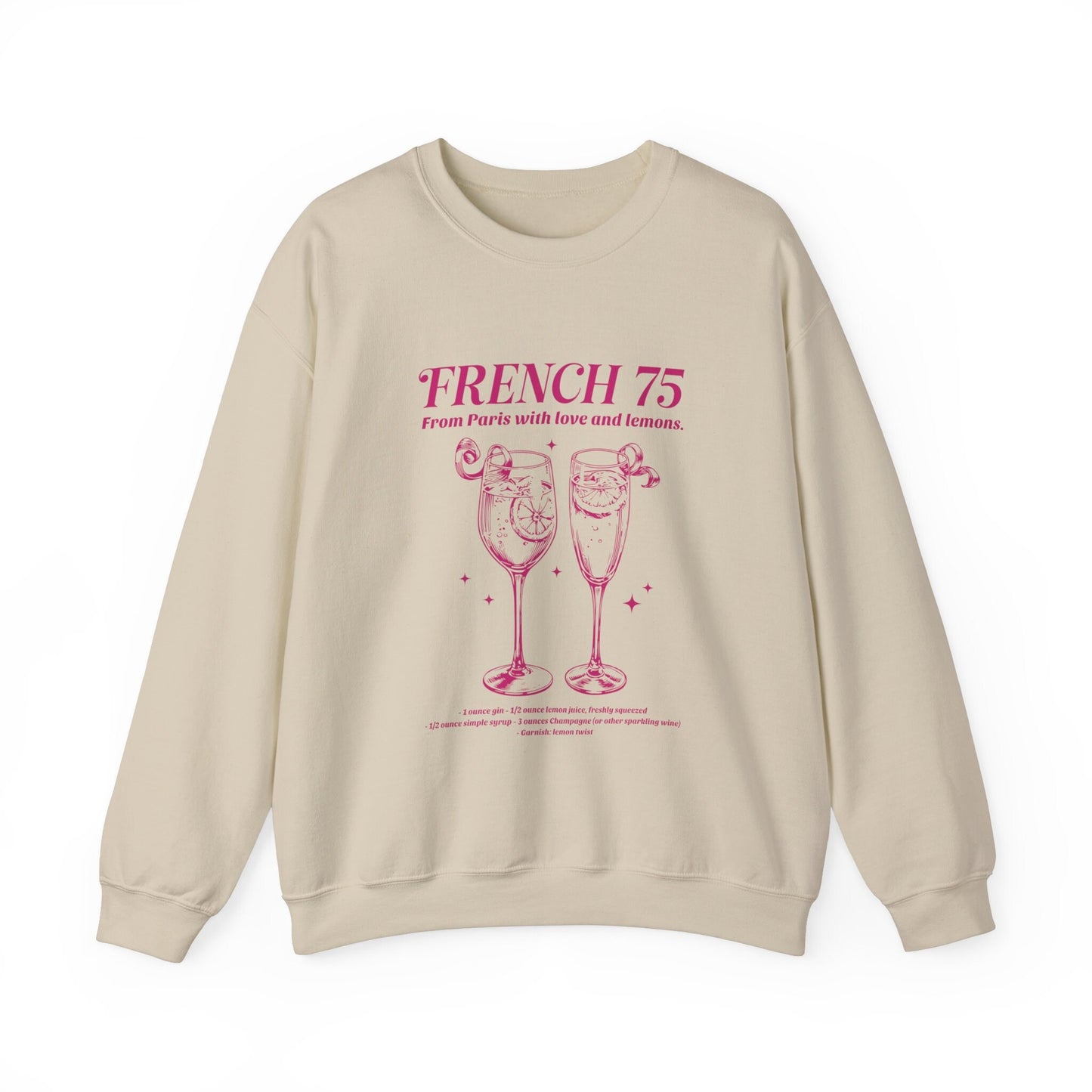 French 75 Sweatshirt, Bride Crewnecks, Bachelorette Party Cocktail Social Club Shirt, Champange Aesthetic Gifts, Margarita themed Shirts