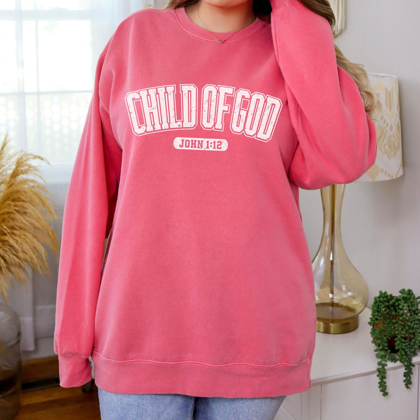 Child of God Sweatshirt | Christian Sweatshirt | Religious Crewneck | Comfort Colors | Trendy Christian Merch | Easter Jesus Sweatshirt