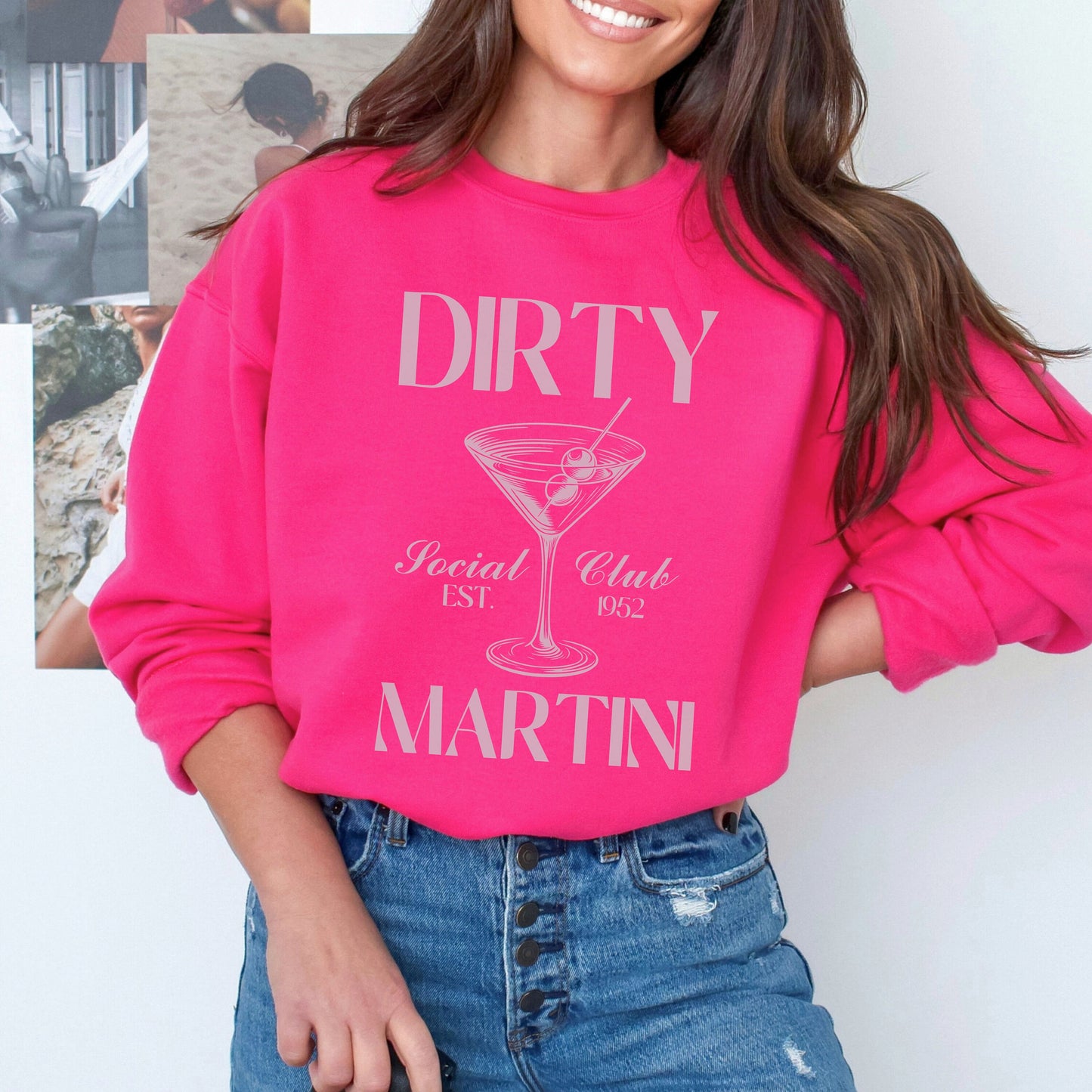 Dirty Martini Sweatshirt, Bride Crewneck, Bachelorette Party Cocktail Social Club Shirts, Champange Aesthetic Gifts, Margarita themed Shirts