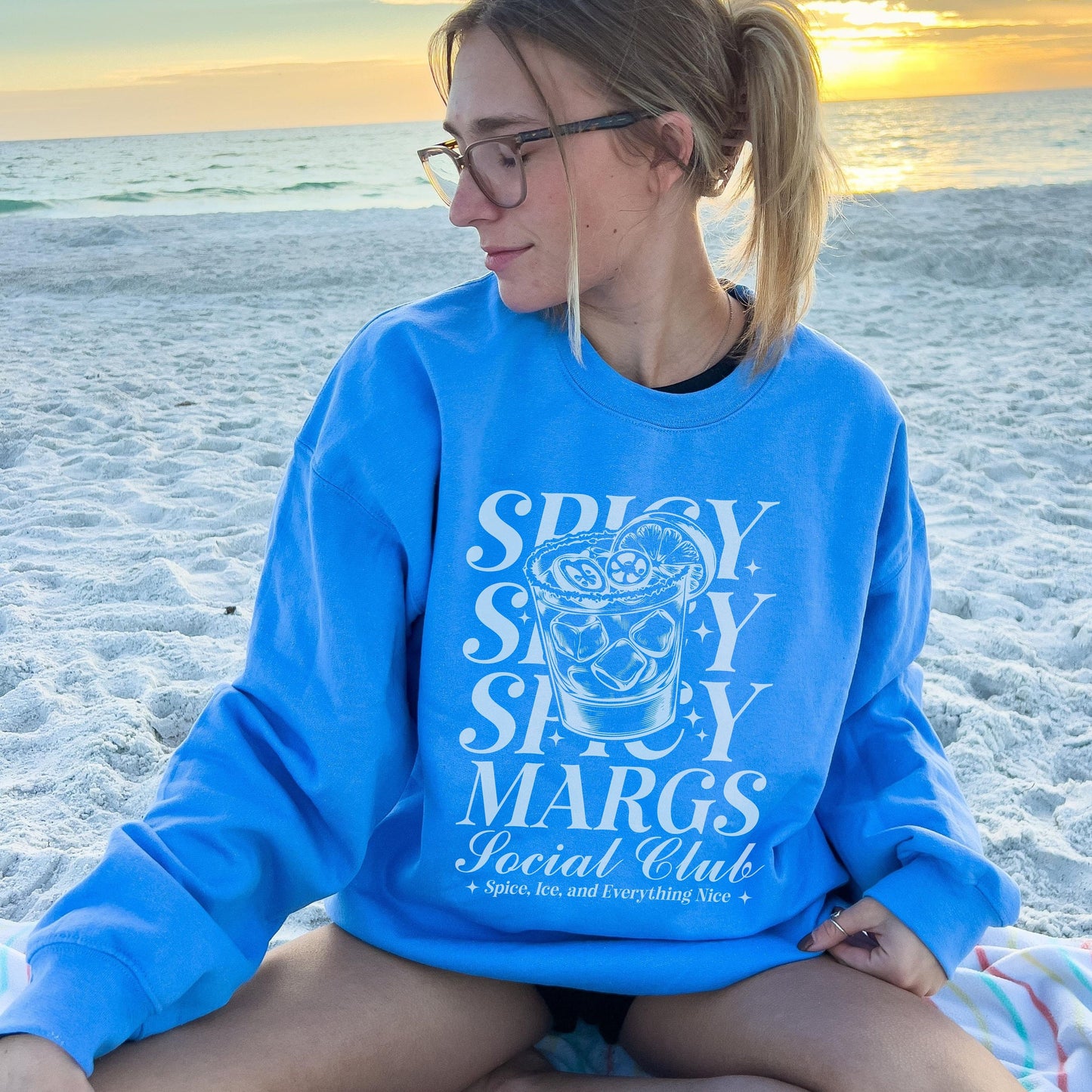 Spicy Marg Sweatshirt, Bride Crewneck, Bachelorette Party Cocktail Social Club, Champange Shirt, Aesthetic Gifts, Margarita themed Shirts