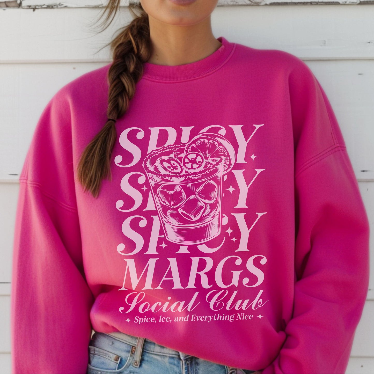 Spicy Marg Sweatshirt, Bride Crewneck, Bachelorette Party Cocktail Social Club, Champange Shirt, Aesthetic Gifts, Margarita themed Shirts