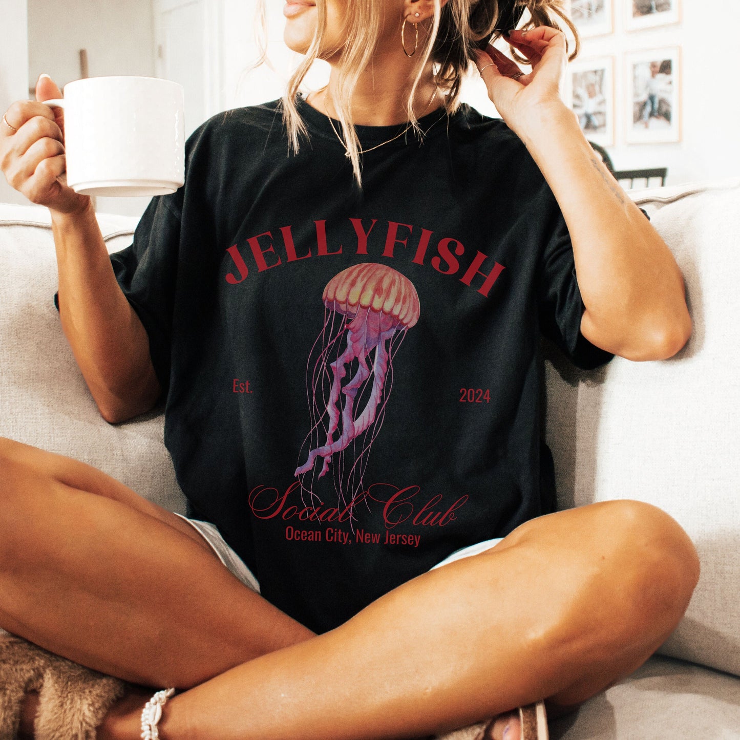 Jellyfish Shirt | Surf Tee | Save The Ocean T Shirt | Comfort Colors | Family Beache Vacation Shirt | Sea Shell | Respect Locals Apparel