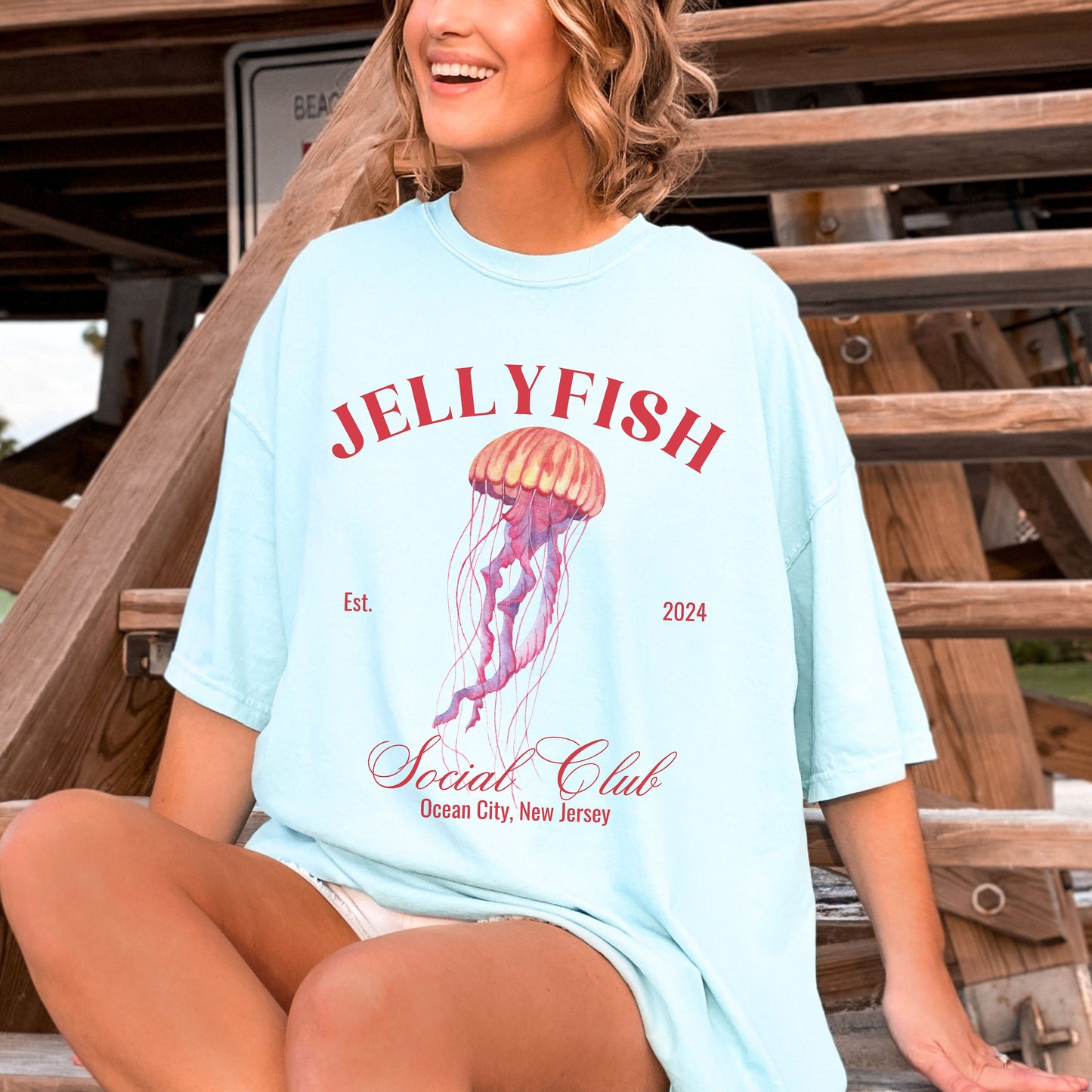 Jellyfish Shirt | Surf Tee | Save The Ocean T Shirt | Comfort Colors | Family Beache Vacation Shirt | Sea Shell | Respect Locals Apparel