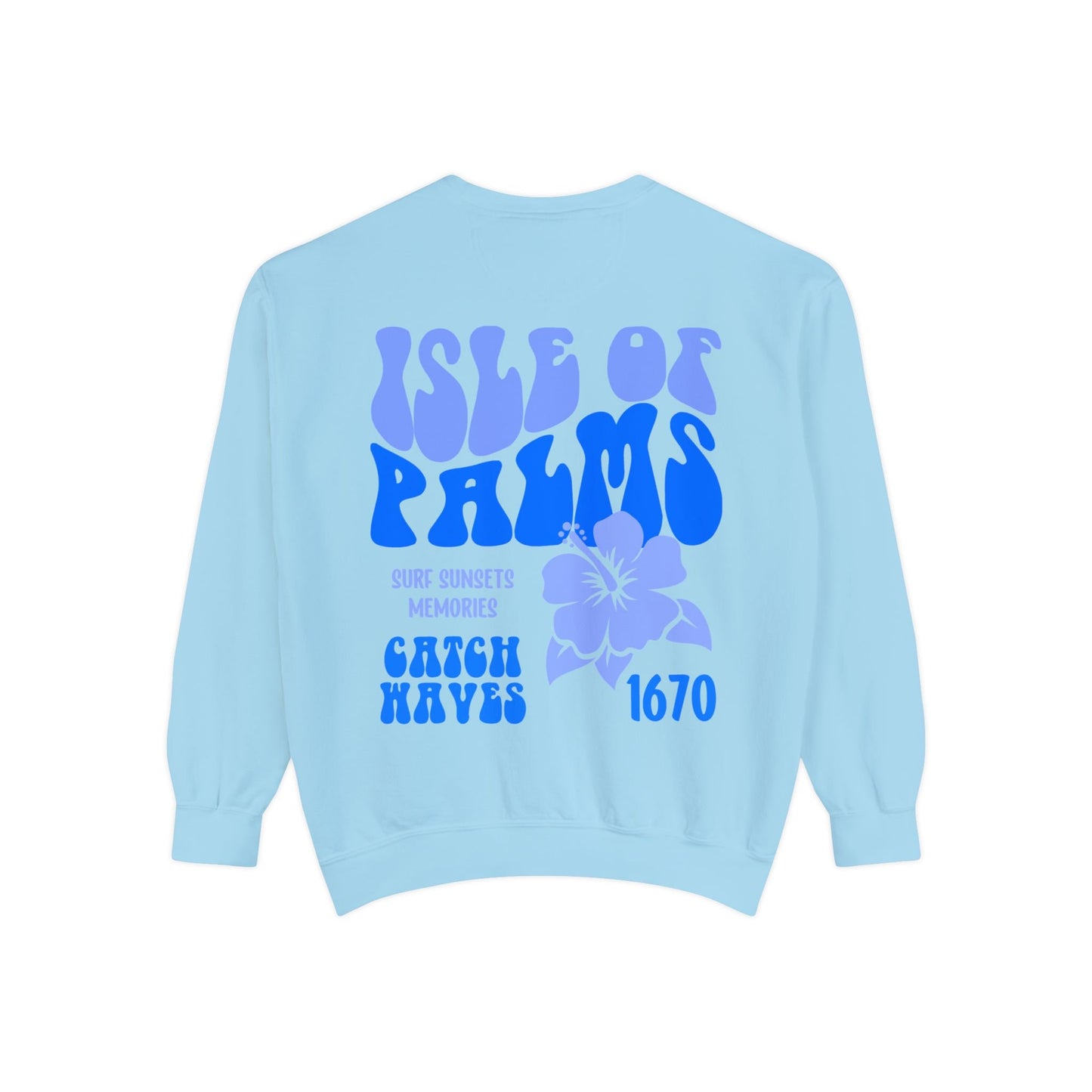 CUSTOM Isle of Palms Sweatshirt, Trendy Beach Sweater, Comfort Colors, Matching Family Vacation Gift Cruise Crew, South Carolina Beaches