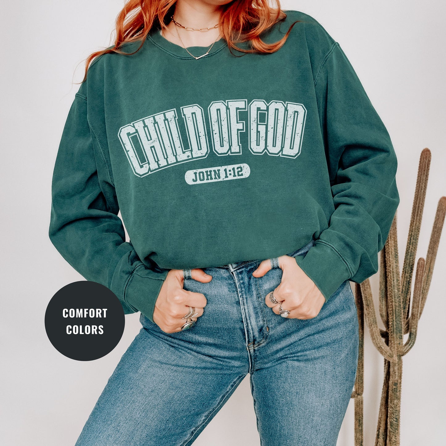 Child of God Sweatshirt | Christian Sweatshirt | Religious Crewneck | Comfort Colors | Trendy Christian Merch | Easter Jesus Sweatshirt