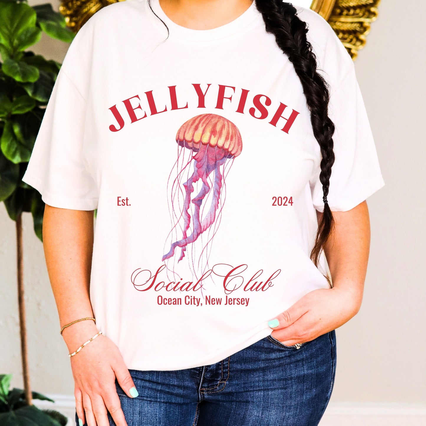 Jellyfish Shirt | Surf Tee | Save The Ocean T Shirt | Comfort Colors | Family Beache Vacation Shirt | Sea Shell | Respect Locals Apparel