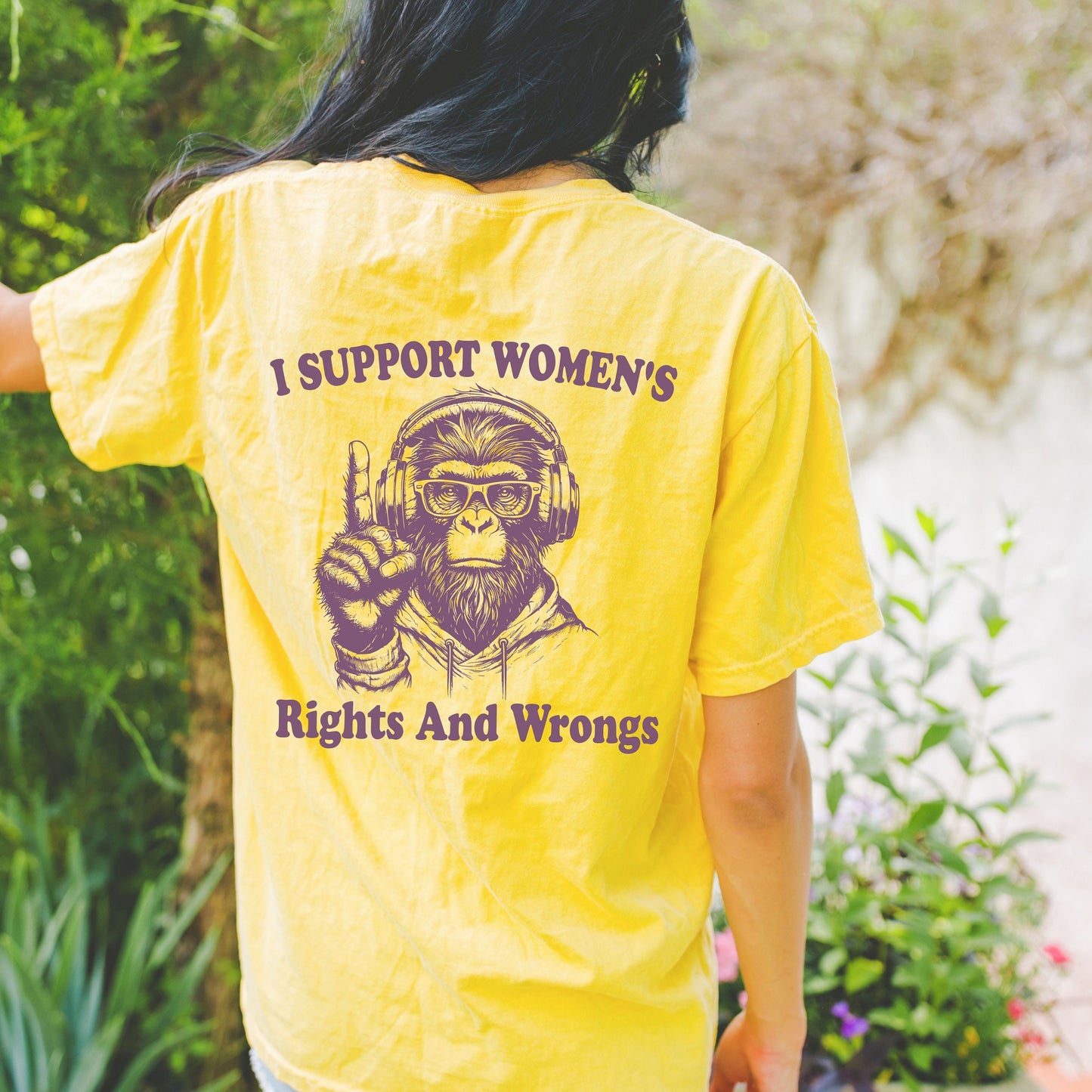 I support women's rights and wrongs T Shirt, Oversized Graphic T-Shirt, Retro Unisex Adult T Shirt, Nostalgia T Shirt, Relaxed Cotton Tees