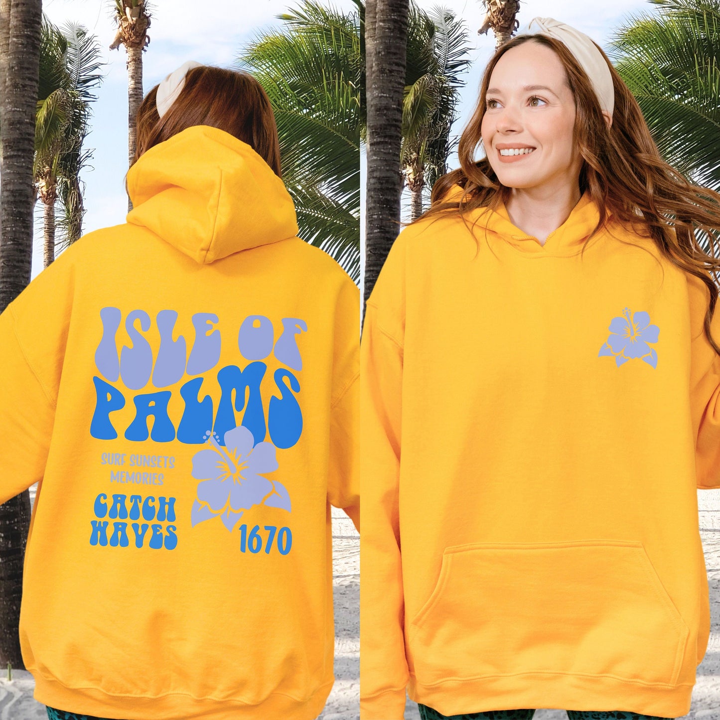 Isle of Palms Hoodie, South Carolina Hoodie, Coastal Gift, Sullivan's Island Hoodie, Charleston SC Hoodie, Folley Island Family Vacation