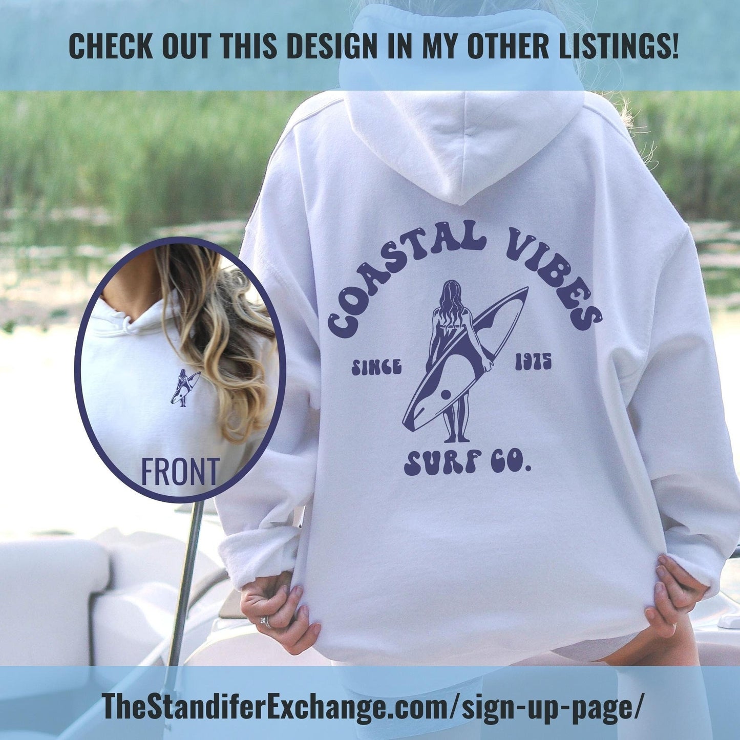 Surf hoodie | Palm Beach Florida Hoodie