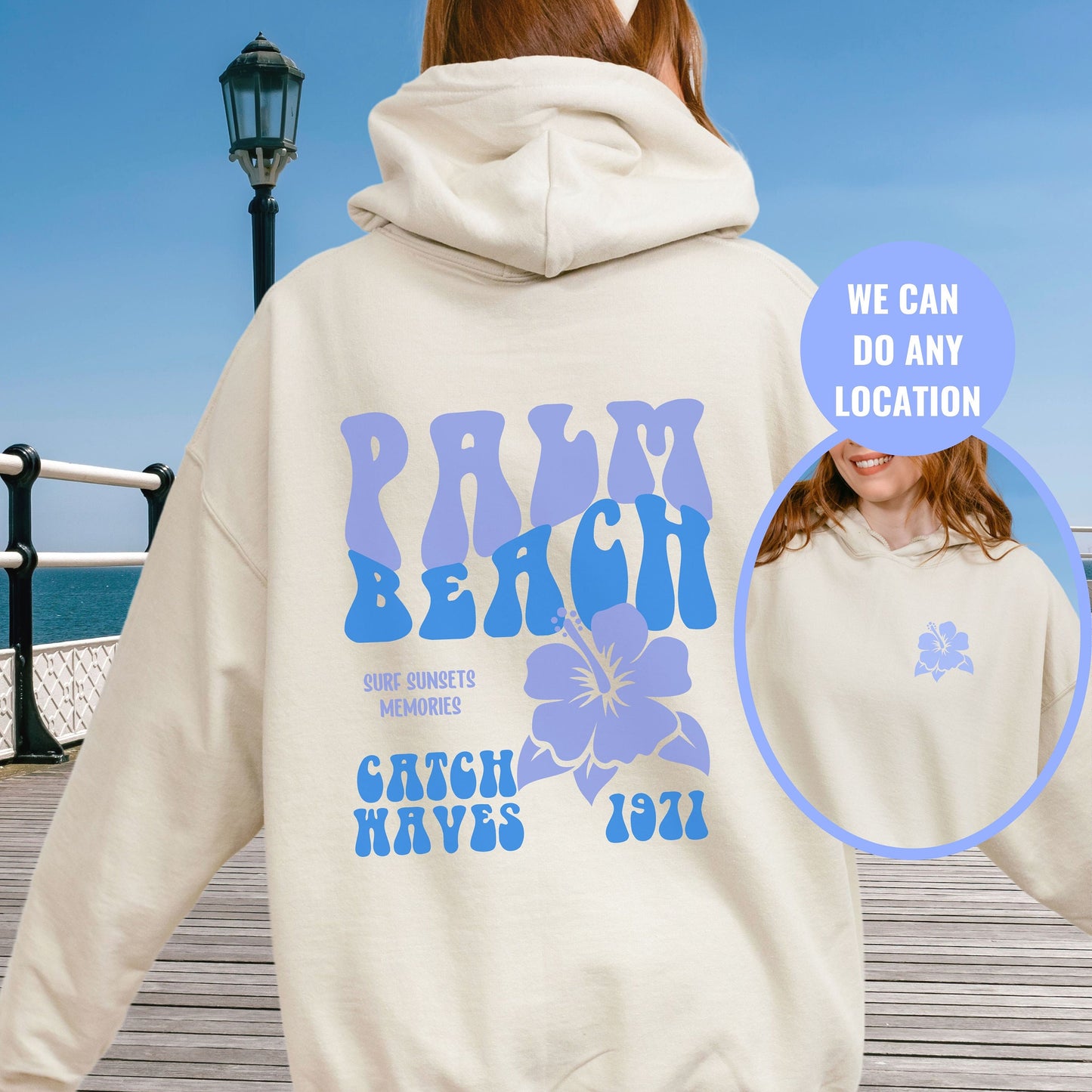 Surf hoodie | Palm Beach Florida Hoodie