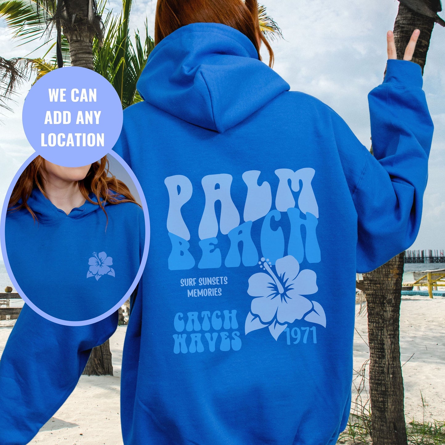 Surf hoodie | Palm Beach Florida Hoodie